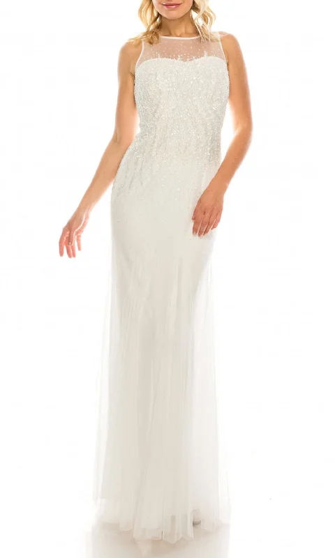 Embellished Wedding Dresses for Extra Sparkle -Adrianna Papell - 91892190 Sleeveless Beaded Illusion Long Dress Embellished Wedding Dresses for Extra Sparkle -Adrianna Papell - 91892190 Sleeveless Beaded Illusion Long Dress