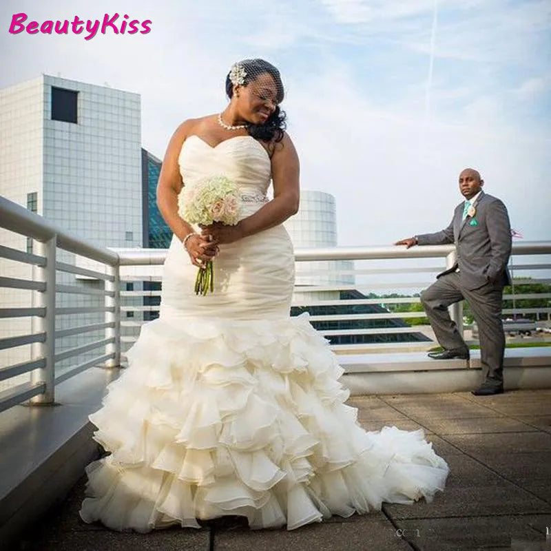 Vintage-Inspired Wedding Dresses for Nostalgic Charm -Wedding Dress Sweetheart Ruffle Skirt Organza Bridal Gown For Black Vintage-Inspired Wedding Dresses for Nostalgic Charm -Wedding Dress Sweetheart Ruffle Skirt Organza Bridal Gown For Black