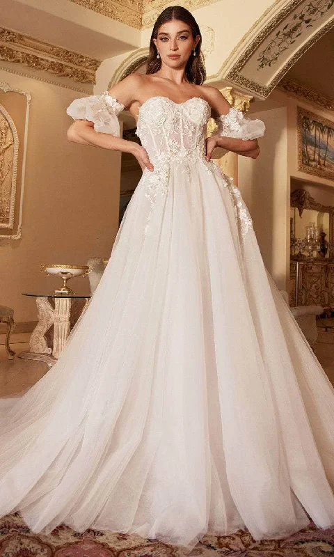 Classic Wedding Dresses with Lace-up Detail for Vintage Feel -Andrea and Leo A1103W