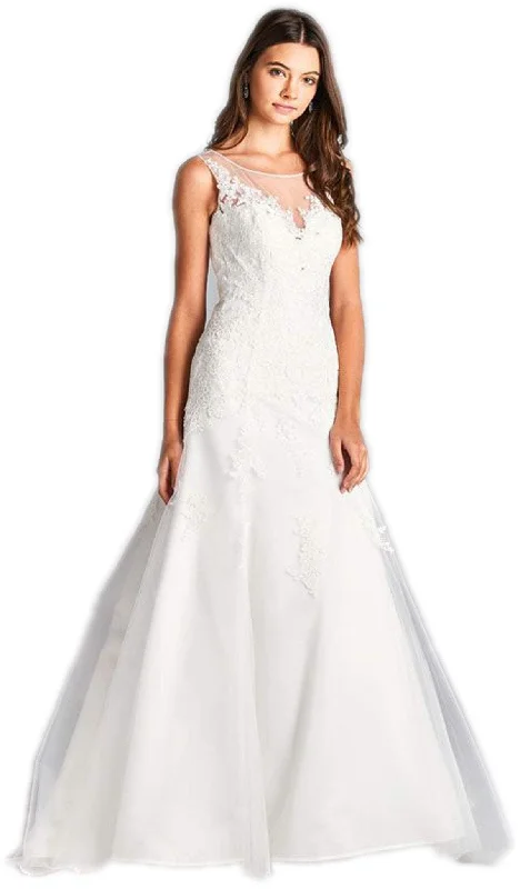 Wedding Dresses with Floor-Length Skirt for Dramatic Effect -Aspeed Design L1904