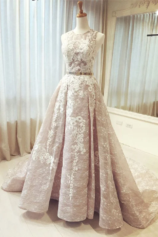 Wedding Dresses with Sheer Sleeves for Elegant Touch -beautiful round neck lace long sleeveless prom dresses,pretty wedding dress OK227 Wedding Dresses with Sheer Sleeves for Elegant Touch -beautiful round neck lace long sleeveless prom dresses,pretty wedding dress OK227