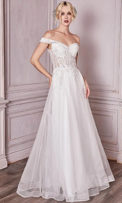 Wedding Dresses with Lace for Vintage Style -Cinderella Divine Bridal CD961W