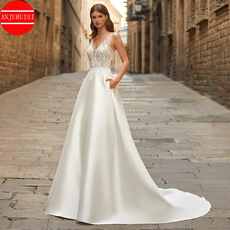 Wedding Dresses with Layered Tulle for Extra Volume -Elegant Lace Appliques Wedding Dresses For Women Bride Gown
