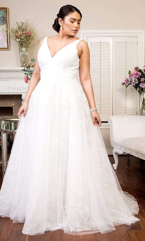 Empire Waist Lace Wedding Dresses for Romantic Appeal -Elizabeth K Bridal GL1902