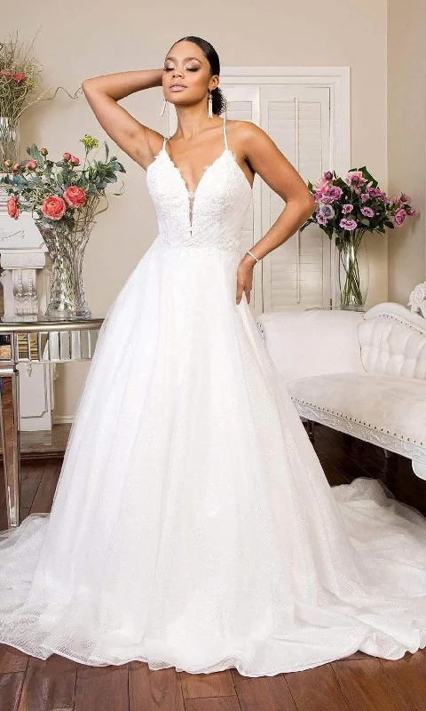 Satin Wedding Dresses with Pleats for Structured Appeal -Elizabeth K Bridal GL1905