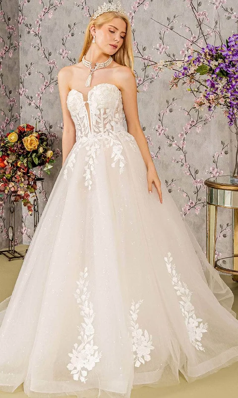 Bridal Gowns with Embellished Detail for Sparkling Look -GLS by Gloria Bridal GL3349 - Corset Embellished Ballgown