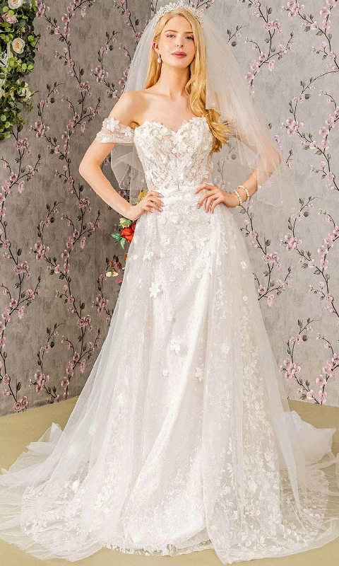 Customizable Wedding Dresses for Personalized Fit -GLS by Gloria Bridal GL3423 - Cathedral Illusion Wedding Gown