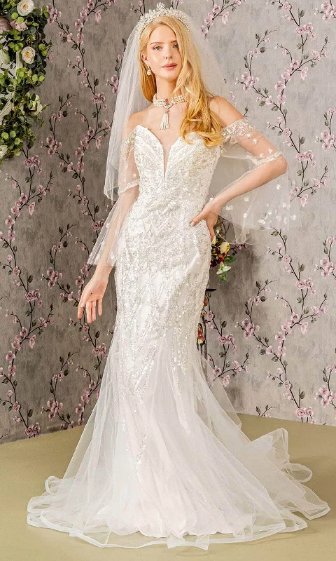 Vintage-Inspired Wedding Dresses for Nostalgic Brides -GLS by Gloria Bridal GL3426 - Fitted Mermaid Wedding Dress