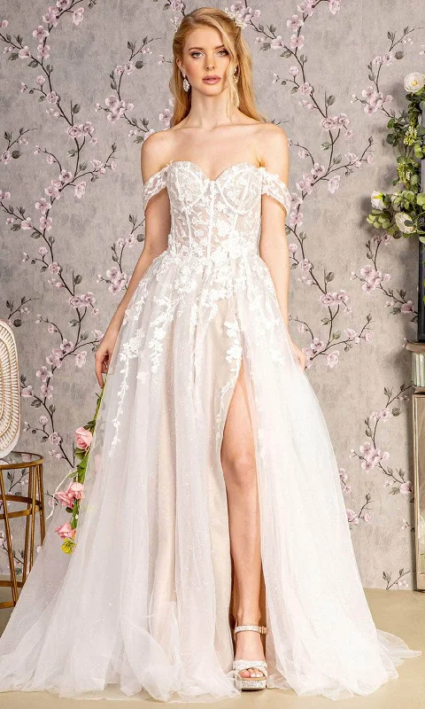 Modern Satin Wedding Dresses for Sleek, Chic Look -GLS by Gloria Bridal GL3429 - Corset A-Line Wedding Dress
