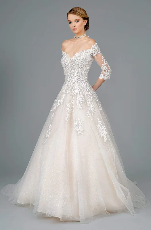 Elegant Wedding Dresses with Crystal Belt for Extra Glam -GLS by Gloria GL1803