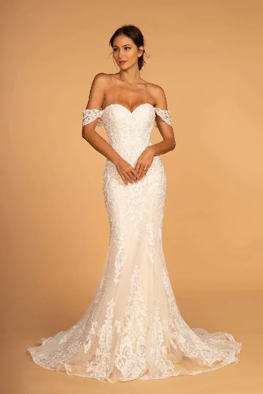 Chic Wedding Dresses with Embroidered Detail for Added Interest -GLS by Gloria GL2591