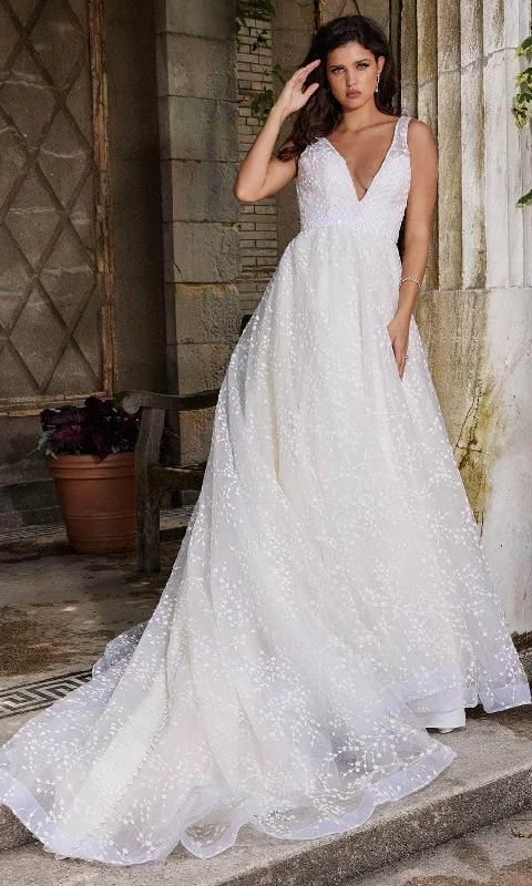 Off-The-Shoulder Lace Wedding Dresses for Elegant Appeal -Jovani Bridal JB09491 - Bridal Gown