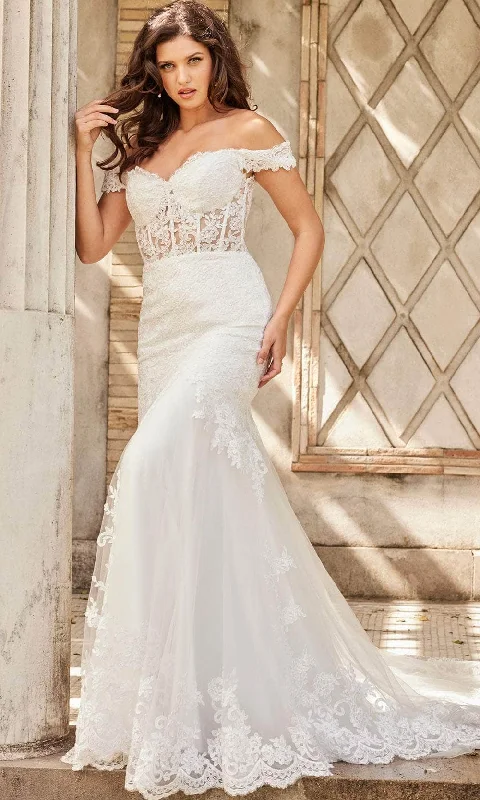 Fit and Flare Wedding Dresses for Classic Style -Jovani Bridal JB220003 - Bridal Gown