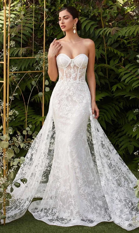 Sleeveless Wedding Dresses for Summer Weddings -Ladivine CB046W - Applique Fitted Bridal Gown