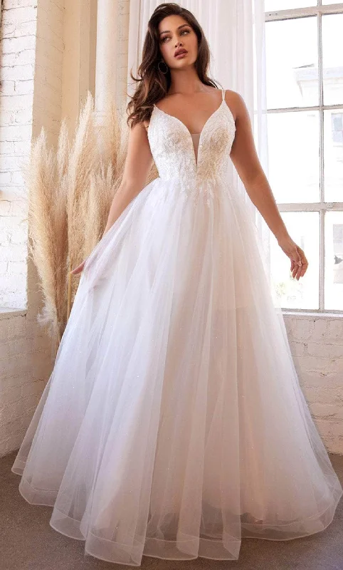 Ruched Wedding Dresses for Slimming Effect -Ladivine CD0154W - A-line Bridal Gown