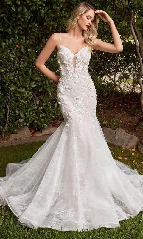 Off-Shoulder Wedding Dresses for Chic Style -Ladivine CD856W - Layered Lace Gown