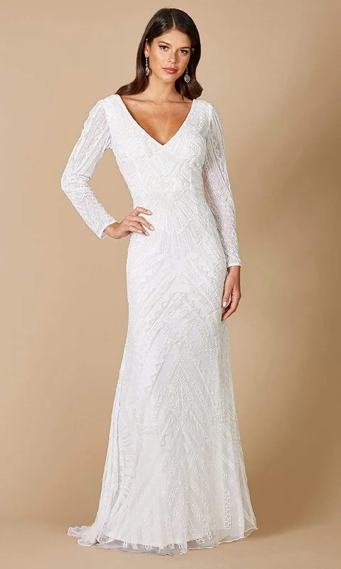Boho Wedding Dresses with Floral Lace for Soft Style -Lara Dresses 51072