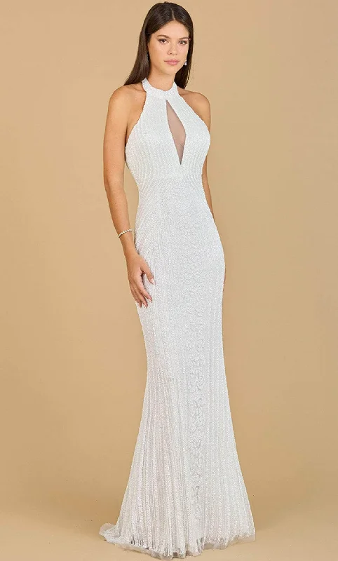 Full-Skirt Wedding Dresses for Dramatic Entrance -Lara Dresses 51133 - Halter Neck Gown Full-Skirt Wedding Dresses for Dramatic Entrance -Lara Dresses 51133 - Halter Neck Gown