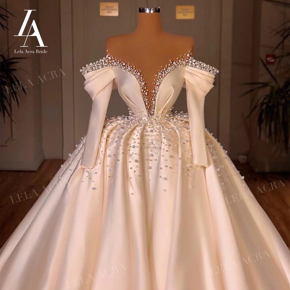 Floor-Length Lace Wedding Dresses for Dramatic Entrance -Wedding Dress 3 In 1 Bridal Ball Gown Vintage Princess