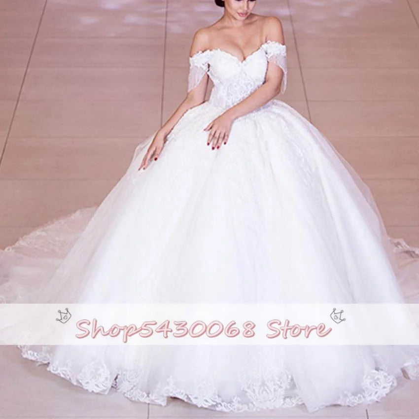 High-Neck Wedding Dresses for Elegant Coverage -Wedding Dresses Elegant Off Shoulder Tulle Bridal Wedding Gowns High-Neck Wedding Dresses for Elegant Coverage -Wedding Dresses Elegant Off Shoulder Tulle Bridal Wedding Gowns