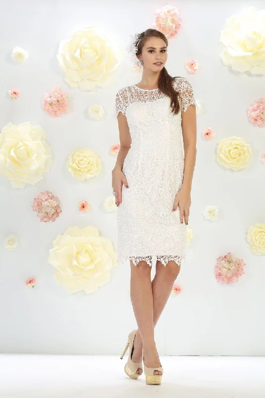 Wedding Dresses with Pearls for Timeless Beauty -May Queen MQ1253