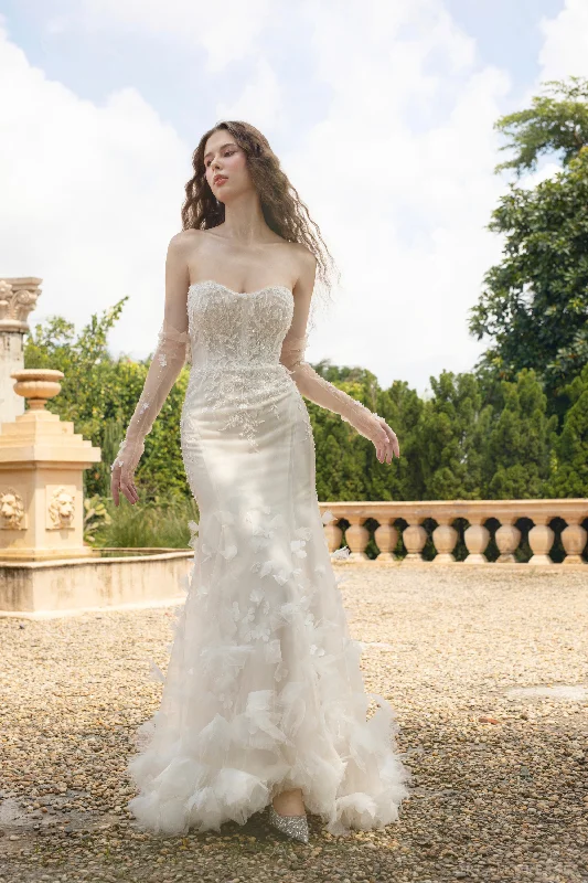 Wedding Dresses with Button Detail for Classic Appeal -Mermaid Wedding Gown with Beaded Lace (#GALI) Wedding Dresses with Button Detail for Classic Appeal -Mermaid Wedding Gown with Beaded Lace (#GALI)