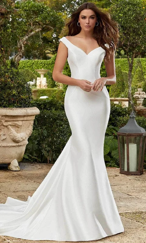 Luxe Lace Wedding Dresses with Long Train for Dramatic Effect -Mori Lee Bridal 12143 Luxe Lace Wedding Dresses with Long Train for Dramatic Effect -Mori Lee Bridal 12143