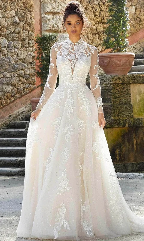 Wedding Dresses with Lace Cap Sleeves for Modest Elegance -Mori Lee Bridal 2463