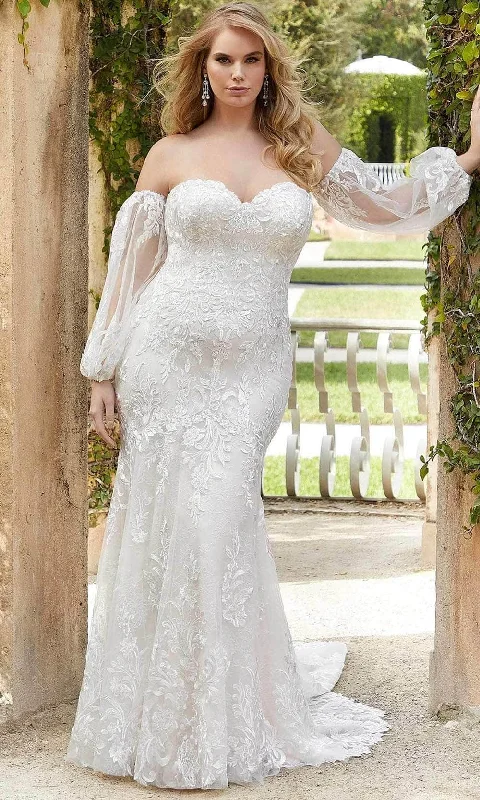 Elegant Wedding Dresses with Silk Overlay for Luxury -Mori Lee Bridal 3365