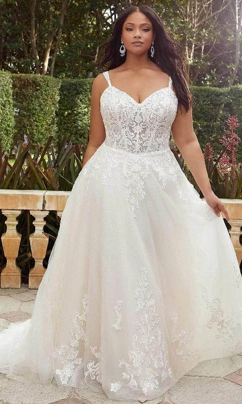 Satin A-Line Wedding Dresses for Clean, Elegant Look -Mori Lee Bridal 3366