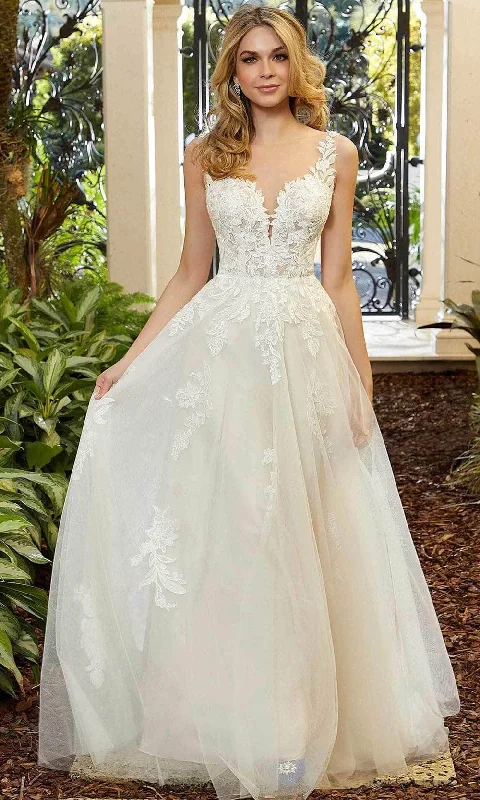 Wedding Dresses with Crystal Embellishments for Glamorous Effect -Mori Lee Bridal 5974