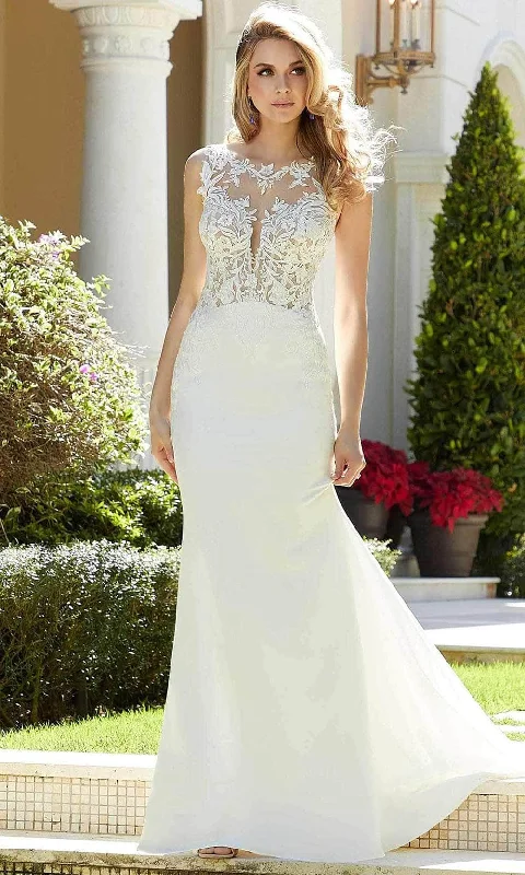 Strapless Wedding Dresses with Beading for Glamorous Look -Mori Lee Bridal 5982