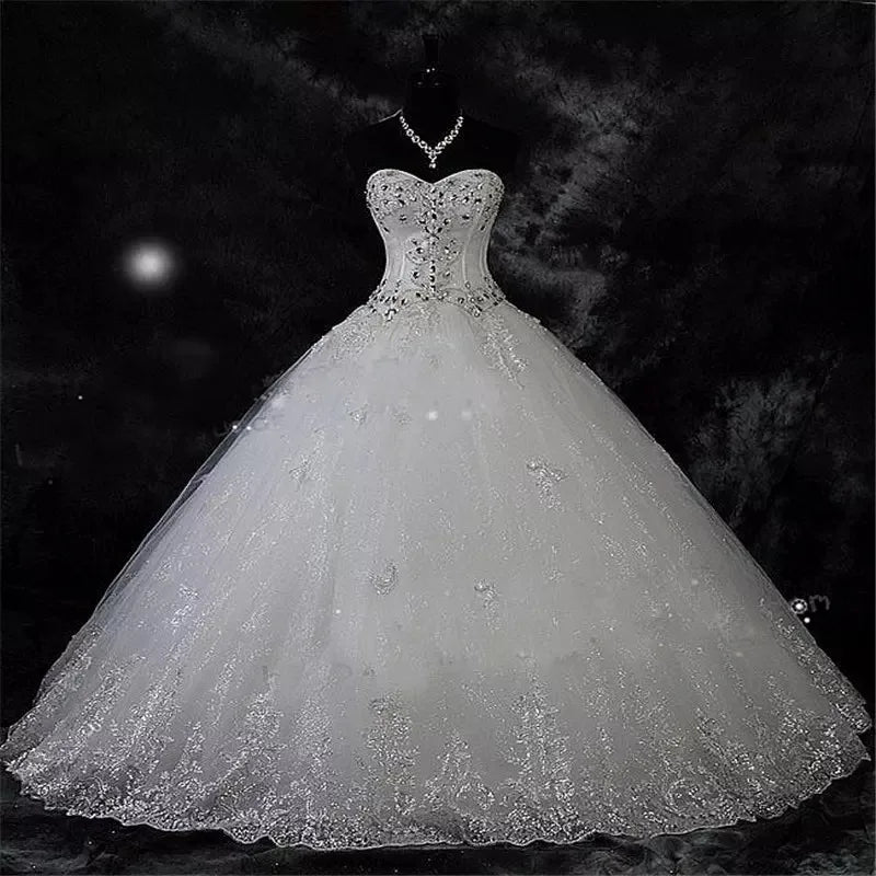 Vintage-Inspired Wedding Dresses with Lace for Timeless Elegance -Nieuwe Baljurk Kant Trouwjurk  Shiny Kralen Bruidsjurken Bruid Jurk