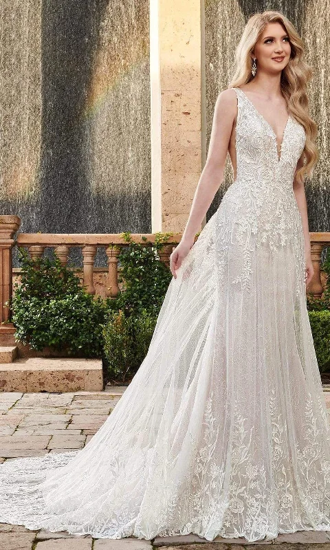 Simple and Elegant Wedding Dresses with Sleeves for Modesty -Rachel Allan M790