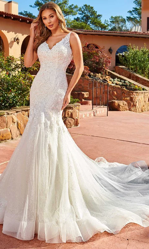 A-Line Wedding Dresses with Lace for Timeless Charm -Rachel Allan M819