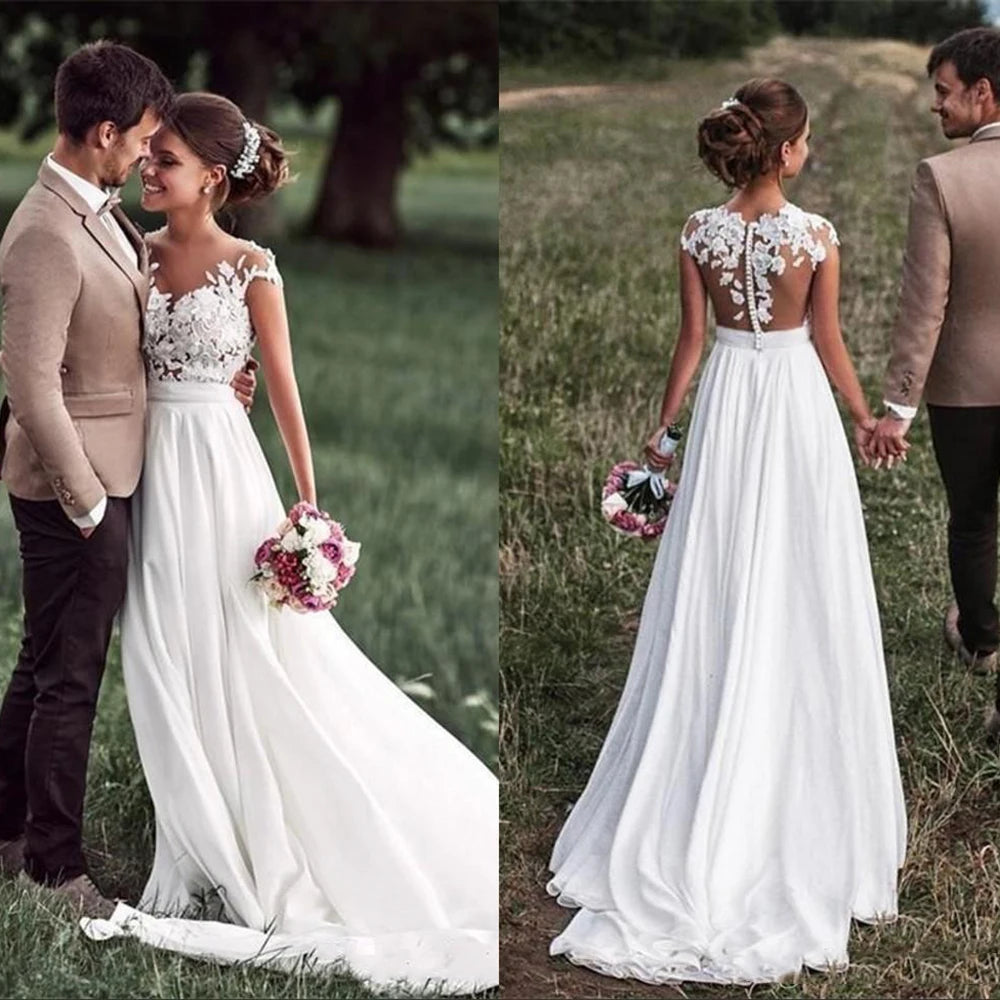Modern Bridal Gowns for Contemporary Brides -Elegant Wedding Dress Long Bride Gown vestido de novia Modern Bridal Gowns for Contemporary Brides -Elegant Wedding Dress Long Bride Gown vestido de novia
