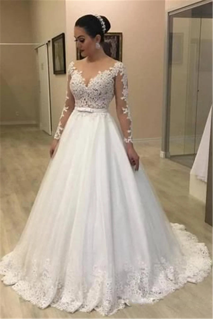 Vintage Lace Wedding Dresses for Timeless Charm -Wedding Dresses See Through Back Custom Two Pieces Bridal Gowns