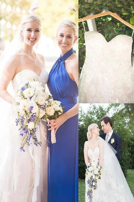 Wedding Dresses with Empire Waist for Flattering Fit -Sweetheart Sleeveless Tulle Ivory A-Line Lace Princess Wedding Dress OKH78 Wedding Dresses with Empire Waist for Flattering Fit -Sweetheart Sleeveless Tulle Ivory A-Line Lace Princess Wedding Dress OKH78