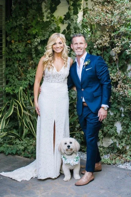 Satin and Lace Wedding Dresses with Boat Neckline -V Neck Lace Back V Sheath Slit Beach Wedding Dresses Bridal Dresses OK1796 Satin and Lace Wedding Dresses with Boat Neckline -V Neck Lace Back V Sheath Slit Beach Wedding Dresses Bridal Dresses OK1796