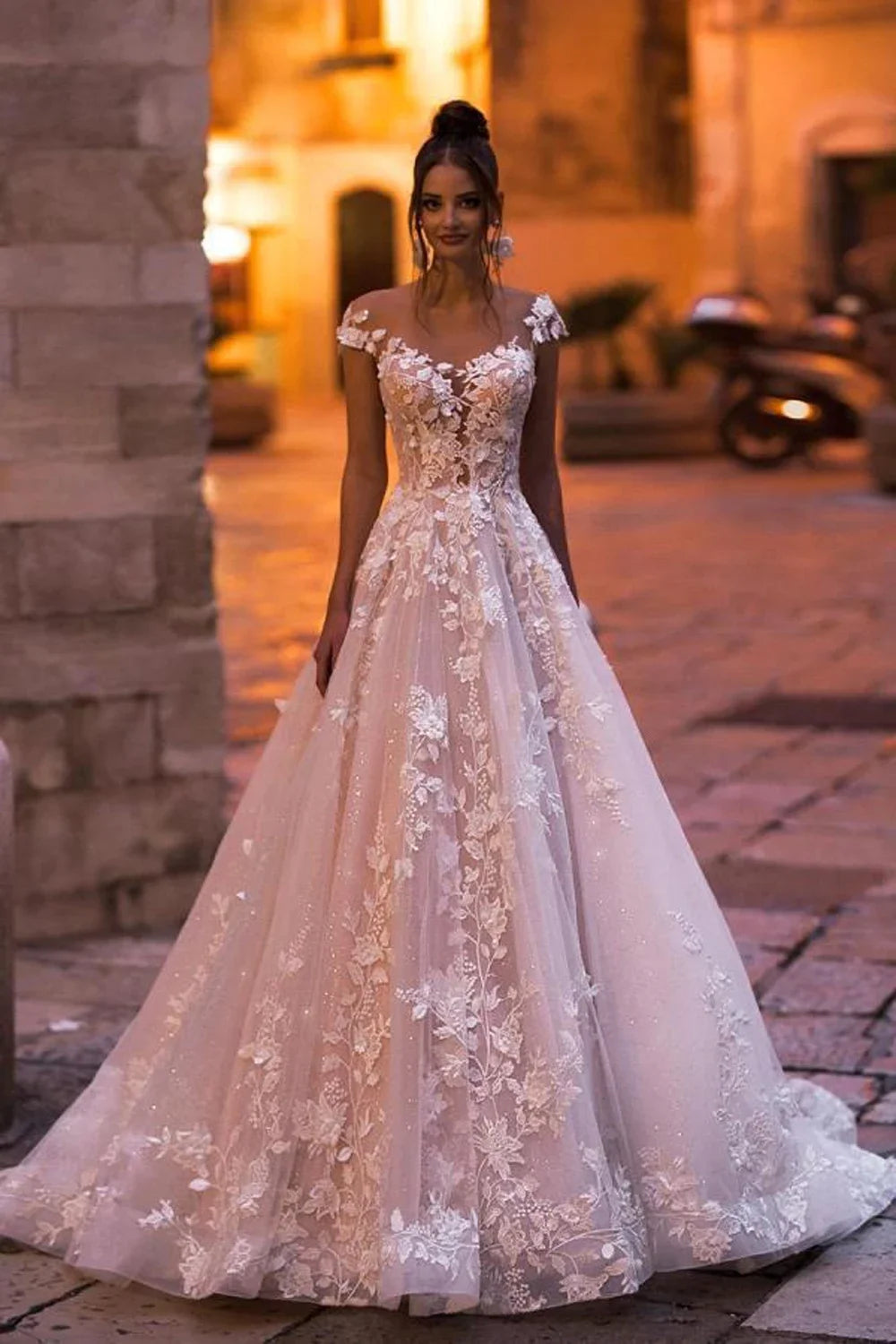 Strapless Wedding Dresses with Lace for Romantic Style -Wedding Dresses For Women Off The Shoulder Backless Lace Appliques