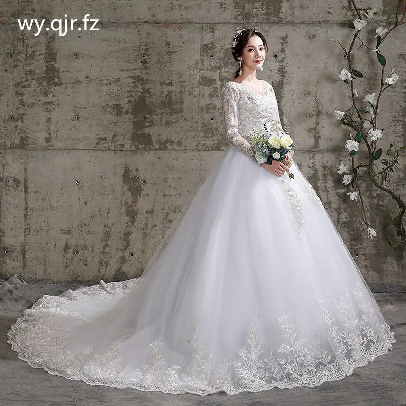 Traditional Wedding Dresses for Classic Weddings -Bridal wedding dress Embroidered Lace on Net Full-sleeve Lace Up Mermaid Traditional Wedding Dresses for Classic Weddings -Bridal wedding dress Embroidered Lace on Net Full-sleeve Lace Up Mermaid