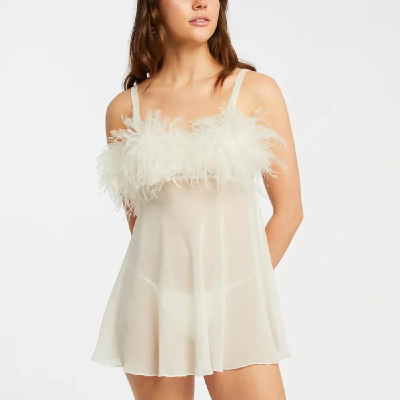V-Neck Bridesmaid Dresses for Flattering Style -Amalfi Babydoll Set Ivory