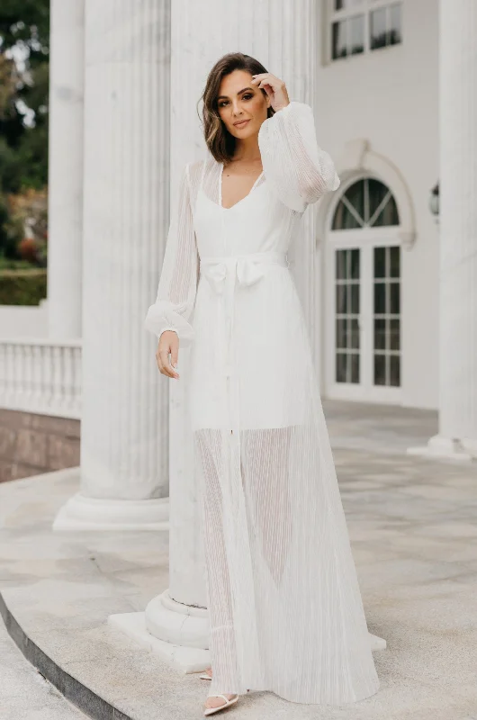 Mermaid Bridesmaid Dresses for Elegant Fit -Georgia Pleated Maxi Bridal Robe - Includes Slip Mermaid Bridesmaid Dresses for Elegant Fit -Georgia Pleated Maxi Bridal Robe - Includes Slip
